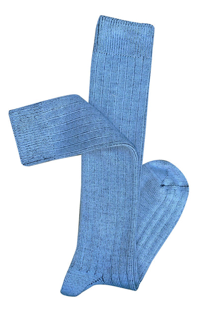 Tightology - Long Rib Merino Wool Socks - One Size - Blue
