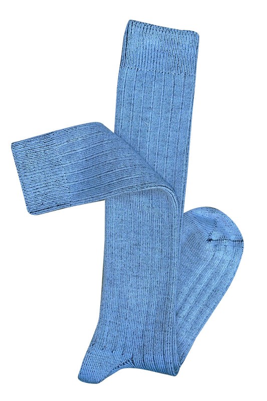 Tightology - Long Rib Merino Wool Socks - One Size - Blue