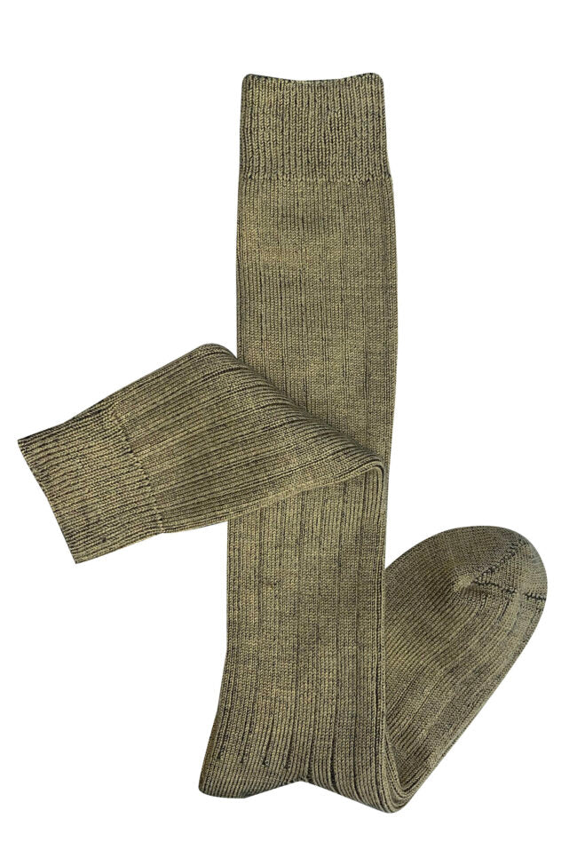 Tightology - Long Rib Merino Wool Socks - One Size - Khaki