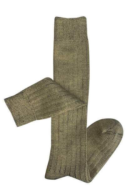 Tightology - Long Rib Merino Wool Socks - One Size - Khaki