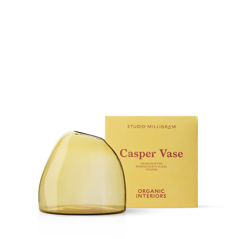 Studio Milligram - Casper Vase - Organic Interiors - Small - Yellow
