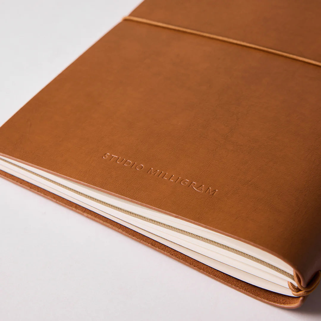 Studio Milligram - Refillable Leather Journal Set - A5 - Camel