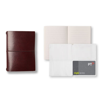 Studio Milligram - Refillable Leather Passport Journal Set - B7 - Burgurdy