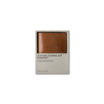Studio Milligram - Refillable Leather Passport Journal Set - B7 - Camel