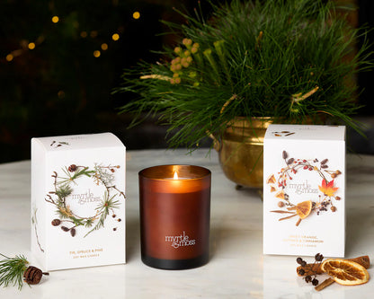 Myrtle & Moss - Christmas Candle - Sweet Orange, Nutmeg & Cinnamon