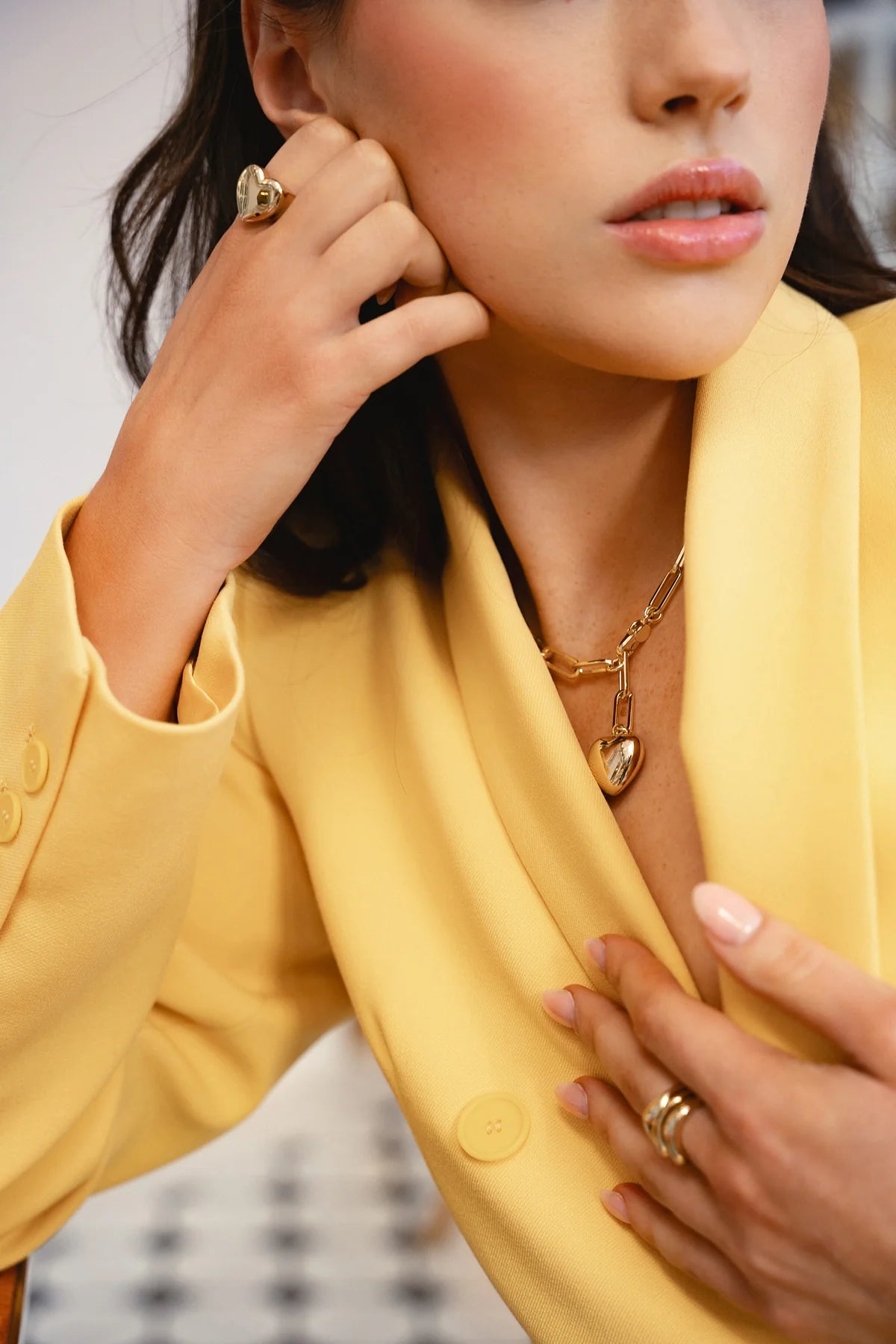 Liberte - Lotte Heart Necklace - Soft Gold