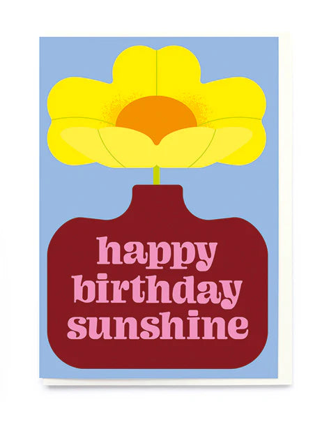 Noi - Greeting Card - Big Yellow Flower In Vase