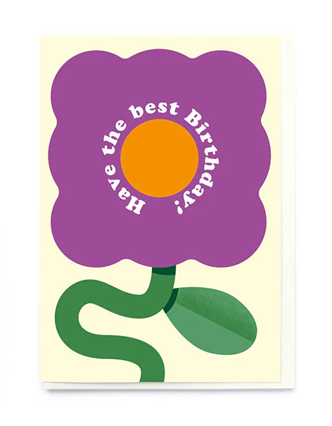 Noi - Greeting Card - Noi - Purple Flower