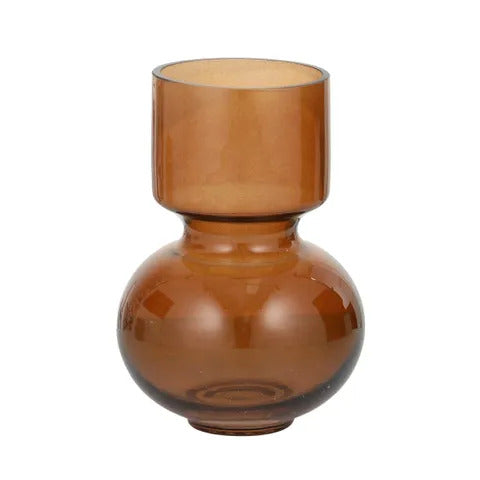 Casa - Mallory Glass Vase - 14x20cm - Amber