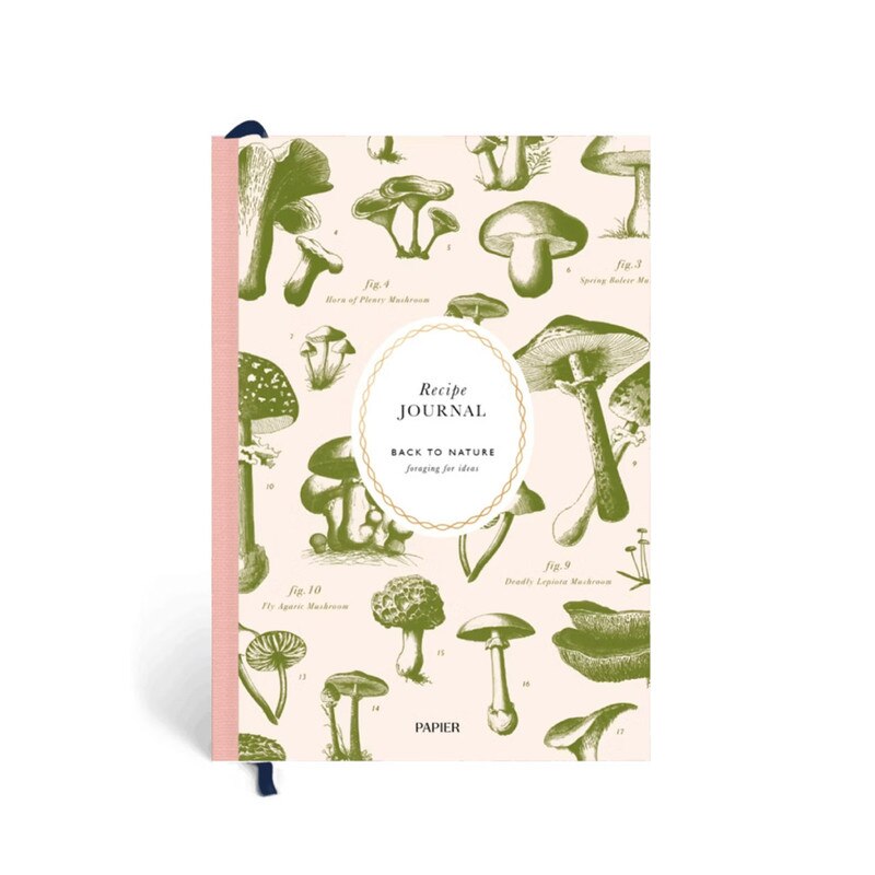 Papier - Hardcover Notebook - A5 - Recipe Journal - Mushroom