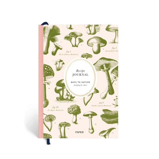 Papier - Hardcover Notebook - A5 - Recipe Journal - Mushroom