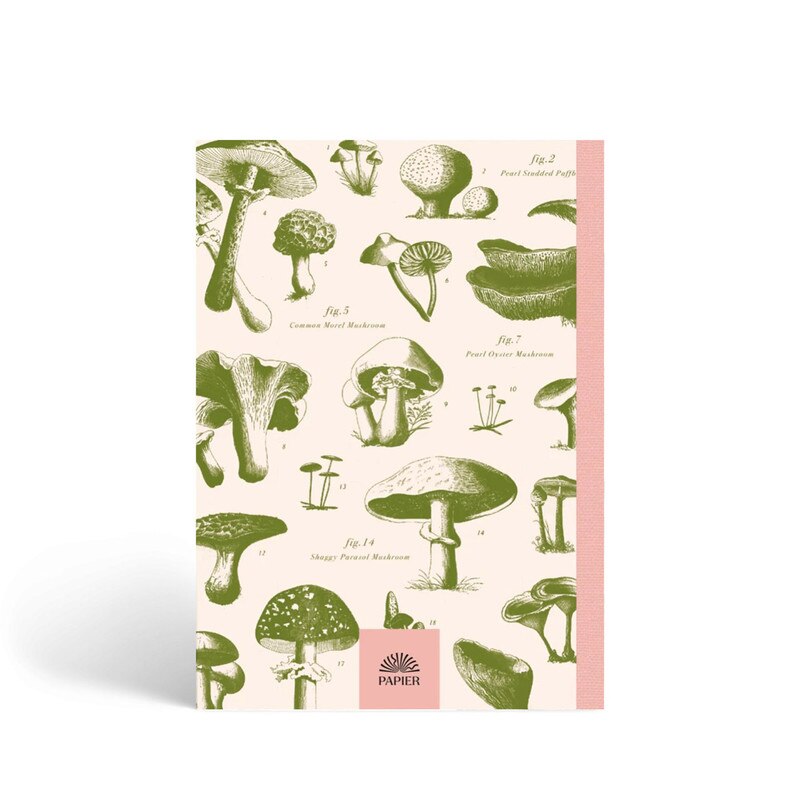 Papier - Hardcover Notebook - A5 - Recipe Journal - Mushroom