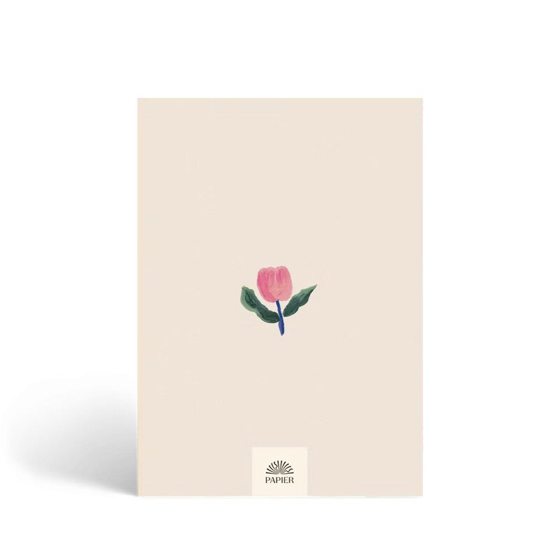Papier - Hardcover Notebook - A5 - Wellness Journal - Tulip Vase