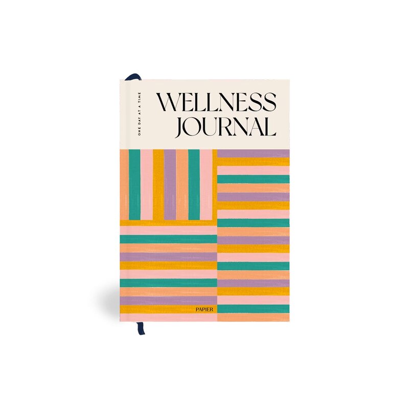 Papier - Hardcover Notebook - A5 - Wellness Journal - Happy Stripes
