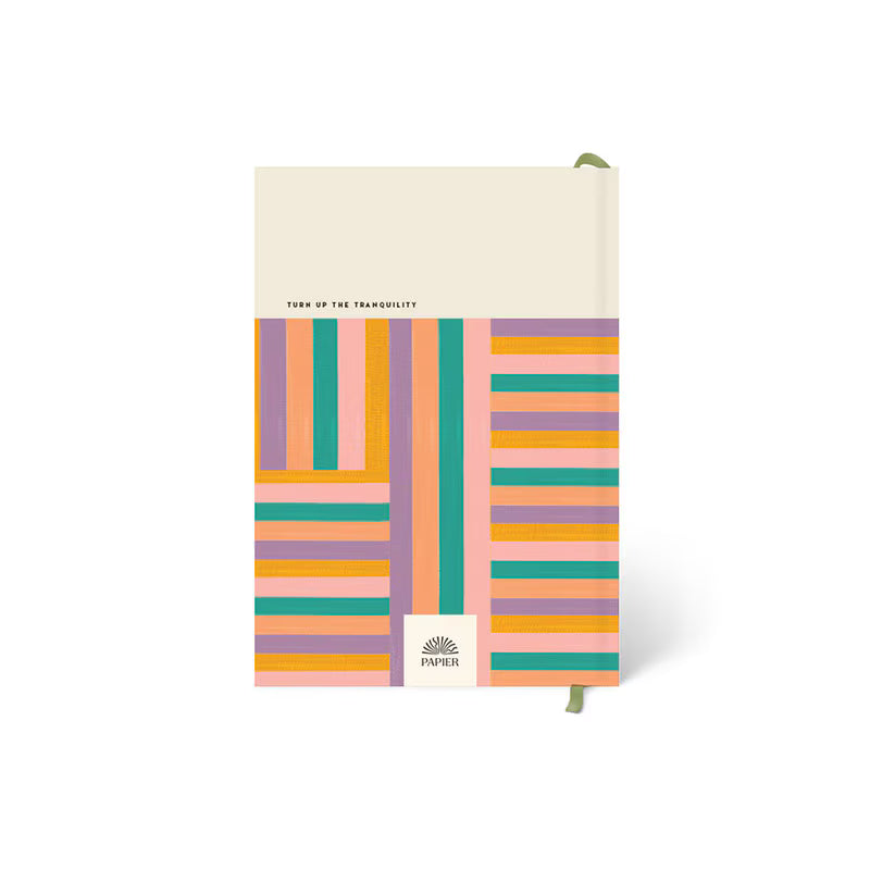 Papier - Hardcover Notebook - A5 - Wellness Journal - Happy Stripes