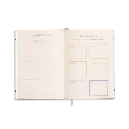 Papier - Hardcover Notebook - A5 - Wellness Journal - Happy Stripes