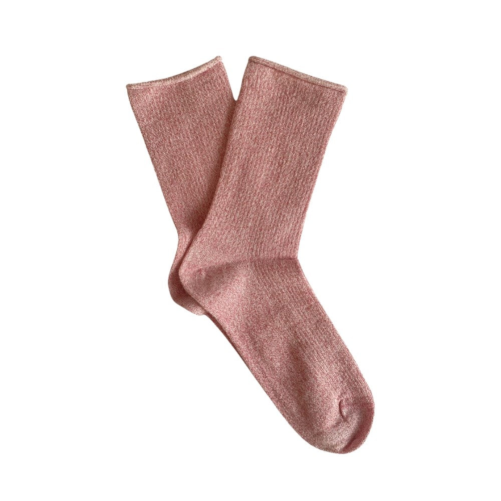 Klue - Glitter Lurex Socks - Pink