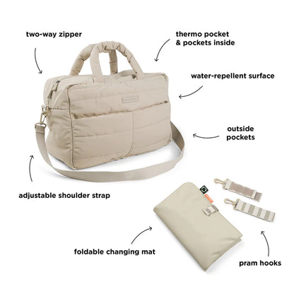 Done By Deer - Quilted Changing Bag - Sand