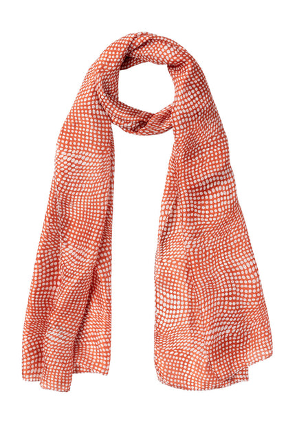 Indus - Silk Scarf - Spot - Rust