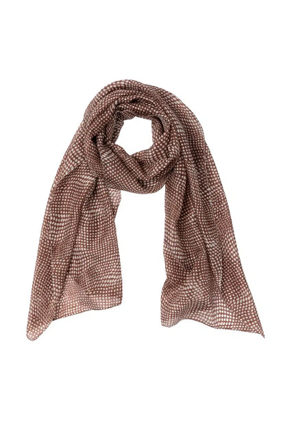 Indus - Silk Scarf - Spot - Brown