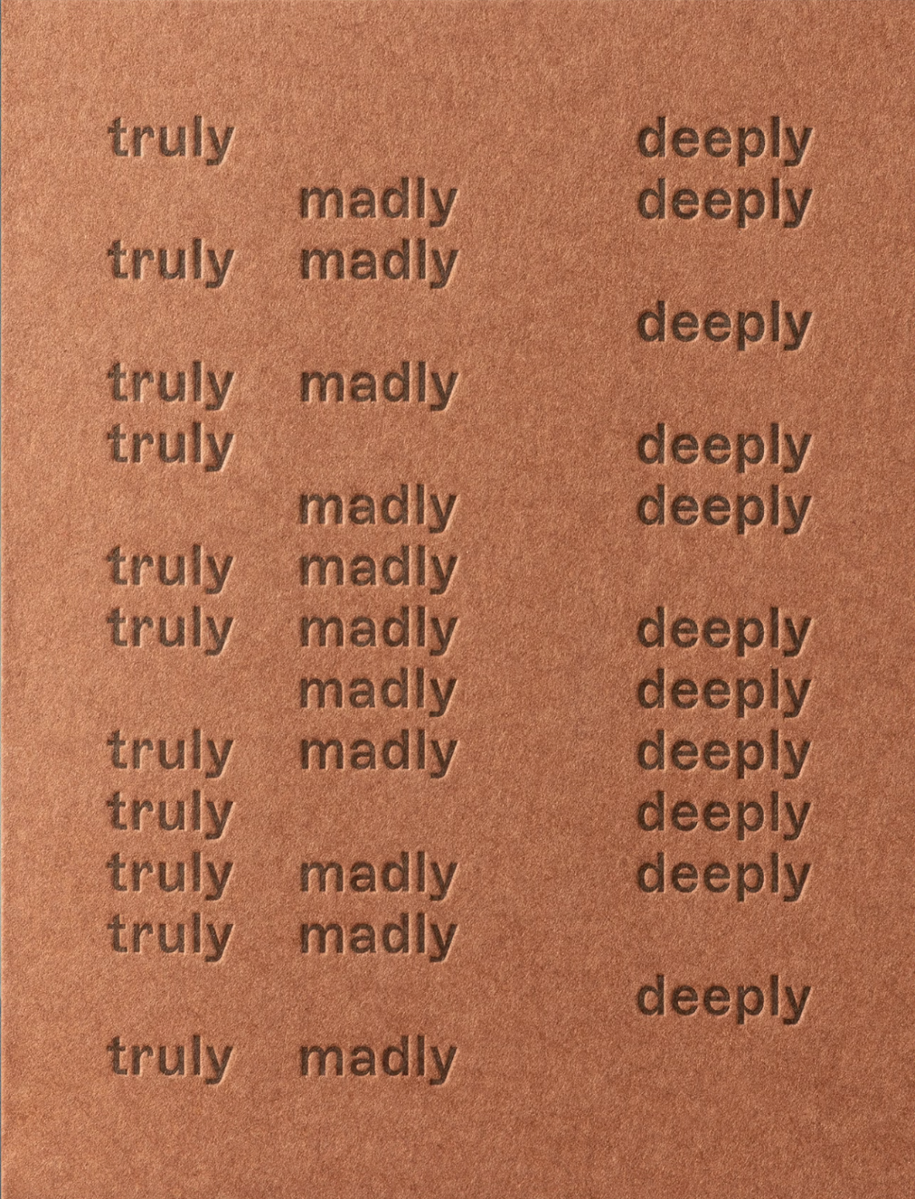 Short Talk - Truly Madly Deeply - Greeting Card