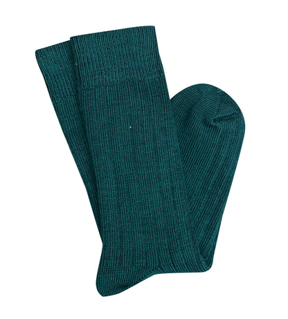 Tightology - Short Rib Merino Wool Socks - One Size - Green