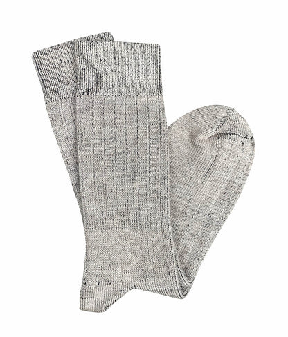 Tightology - Short Rib Merino Wool Socks - One Size - Greige