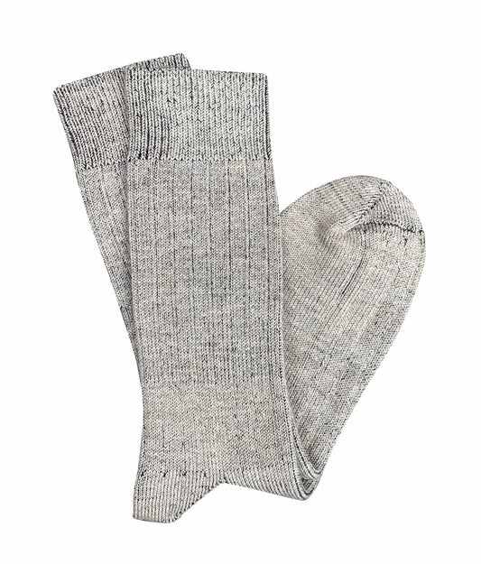 Tightology - Short Rib Merino Wool Socks - One Size - Greige