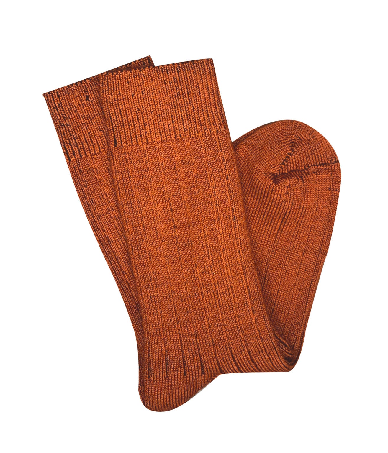 Tightology - Short Rib Merino Wool Socks - One Size - Paprika