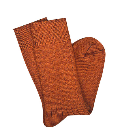 Tightology - Short Rib Merino Wool Socks - One Size - Paprika