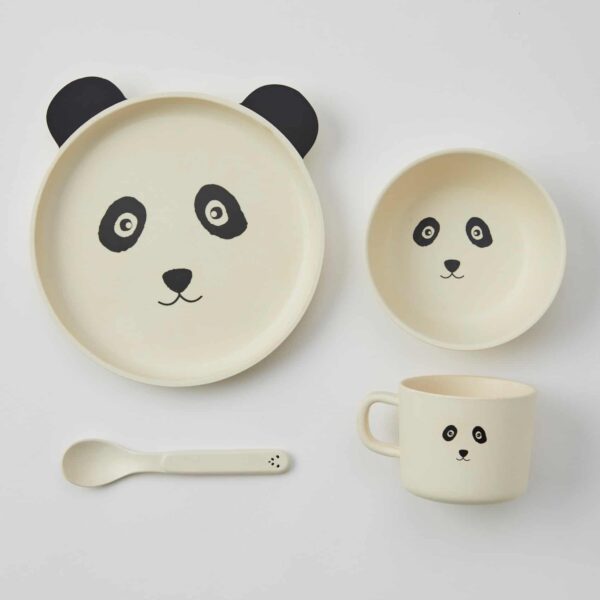Pilbeam Living - Animal Faces Bamboo 4pc Dinner Set - Panda