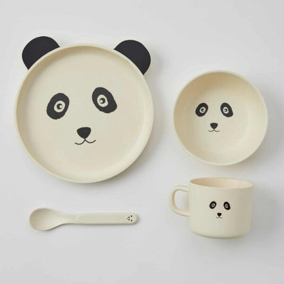 Pilbeam Living - Animal Faces Bamboo 4pc Dinner Set - Panda