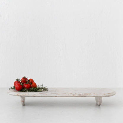 Casa - Xena Marble Footed Tray - 24x38cm - Taupe