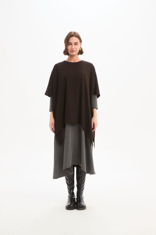 Tirelli - Split Hem Knit Top - Chocolate