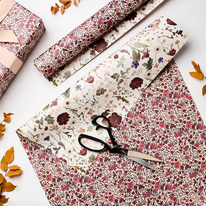 Katie Leamon - Pressed Floral & Wild Rose - Double Sided - Wrapping Paper