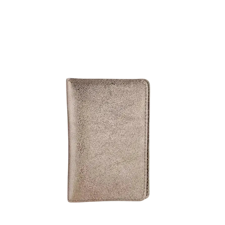 Leather Passport Holder - Steel