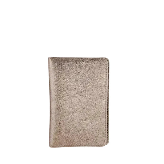 Leather Passport Holder - Steel