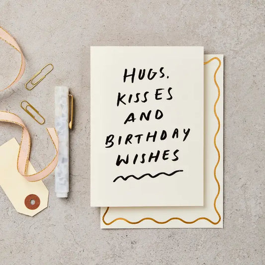 Katie Leamon - Hugs Kisses & Birthday Wishes - Greeting Card