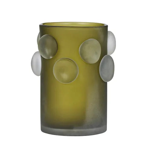 Coast To Coast Home - Sterling Glass Vase - 18 X 20cm - Olive