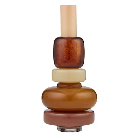 Coast To Coast Home - Rocco Glass Vase - 17.5 X 40cm - Natural Multi