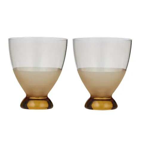 Assemble - Hudson Glass Tumblers - Set 2 - 9 X 11cm - Amber