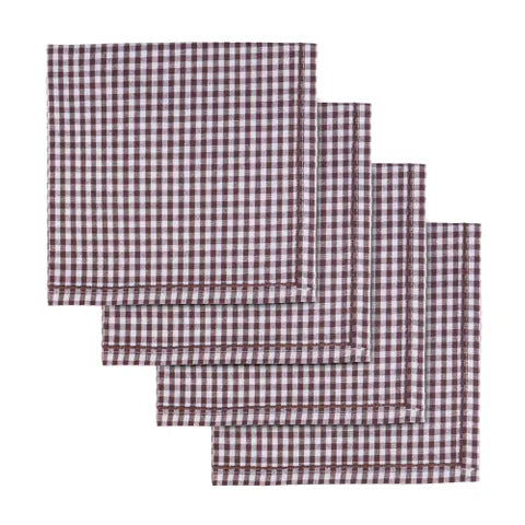 Assemble - Laredo Napkins - Set Of 4 - 40cm - Cocoa