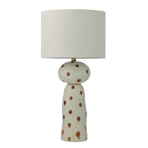 Coast To Coast - Manning Ceramic Lamp - 28x56cm - Ivory/tan