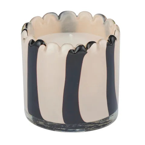 Elemental - Glass Candle - Vanilla Scented - Ivory/black
