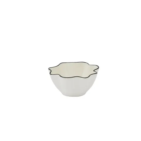 Casa - Winslow Ceramic Bowl - 10x5cm - Ivory/black