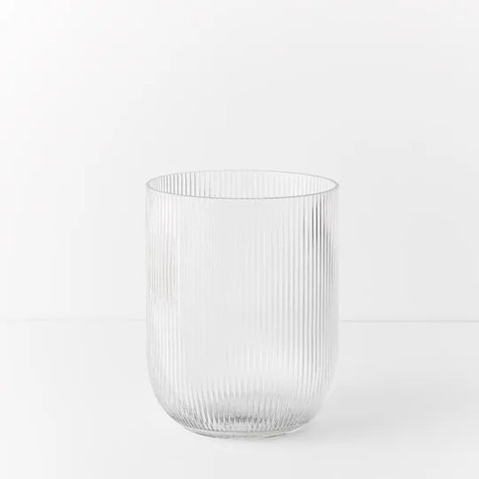 Ripple Bell Vase - 21cm X16cmd - Clear