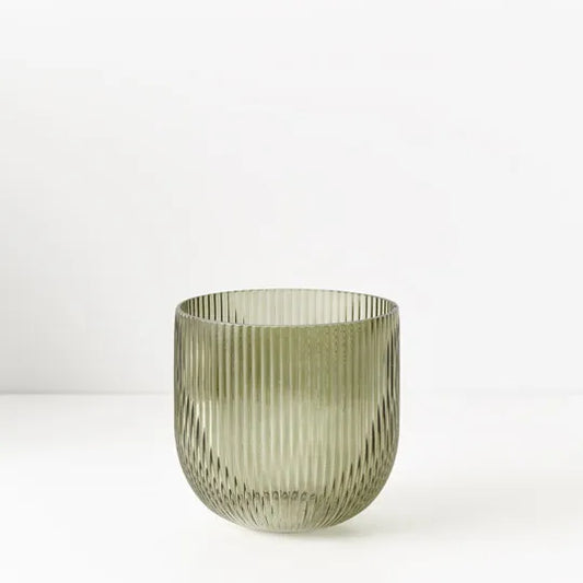 Ripple Bell Vase - 15cm X16cmd - Olive