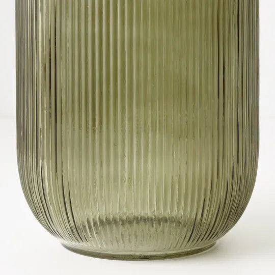 Ripple Bell Vase - 21cm X16cmd - Olive