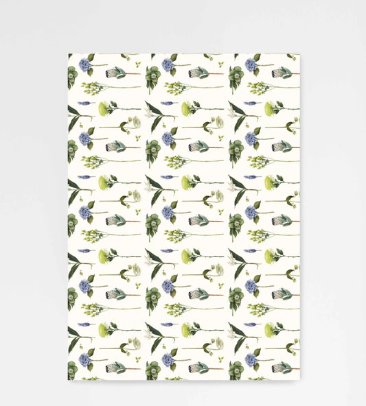 Father Rabbit - Wrapping Paper - Flowers