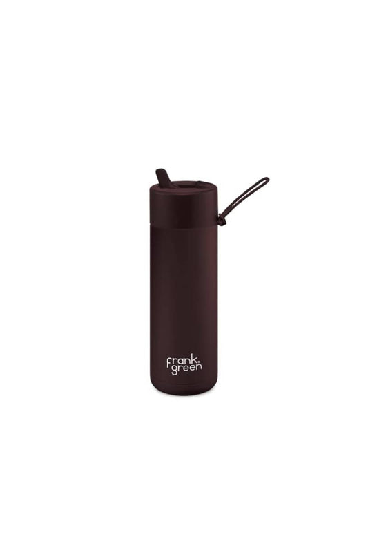 Frank Green - Reusable Bottle With Straw Lid - 20oz/595ml - Chocolate